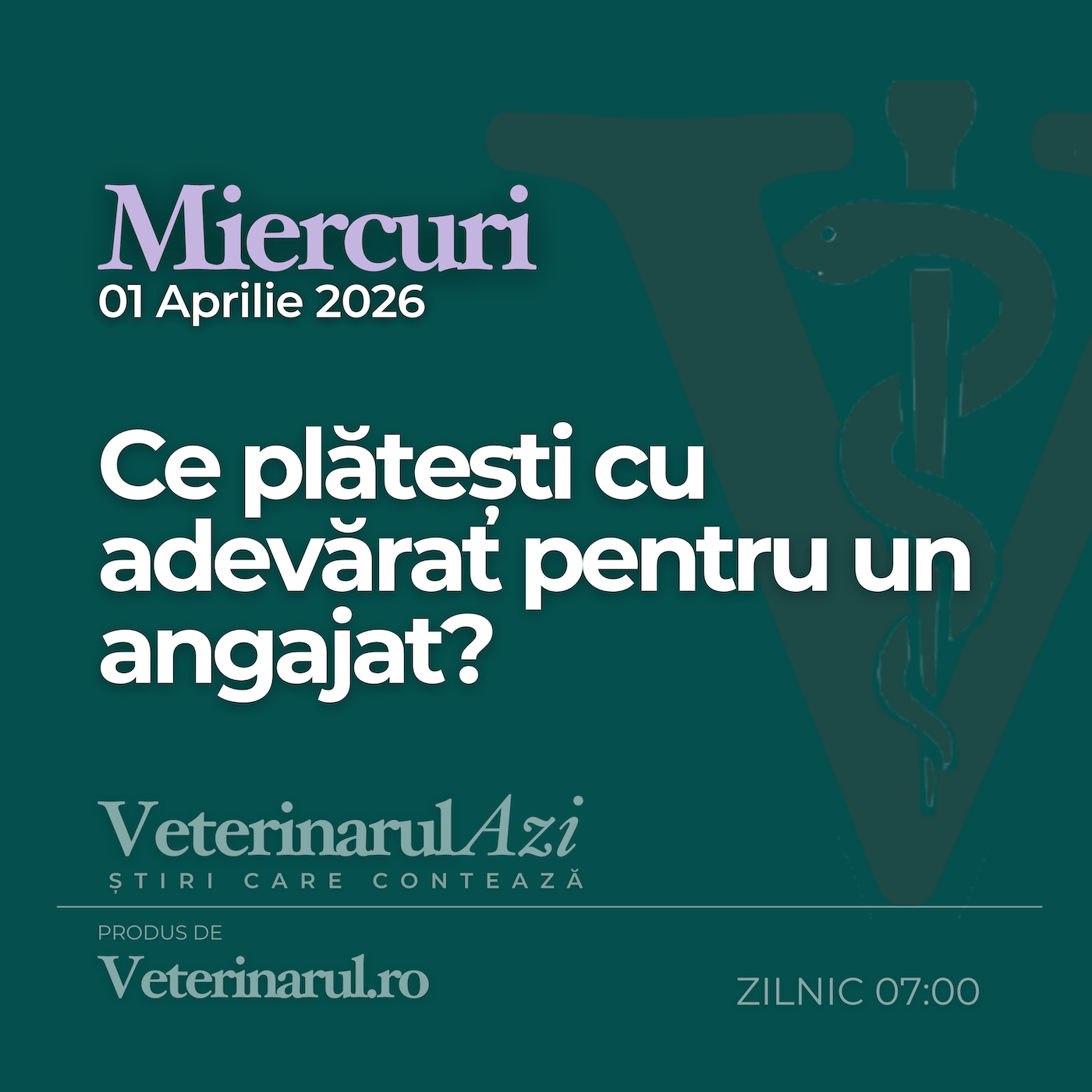 Ascultă aici știrile - Veterinarul Azi Miercuri 01 Aprilie episode artwork
