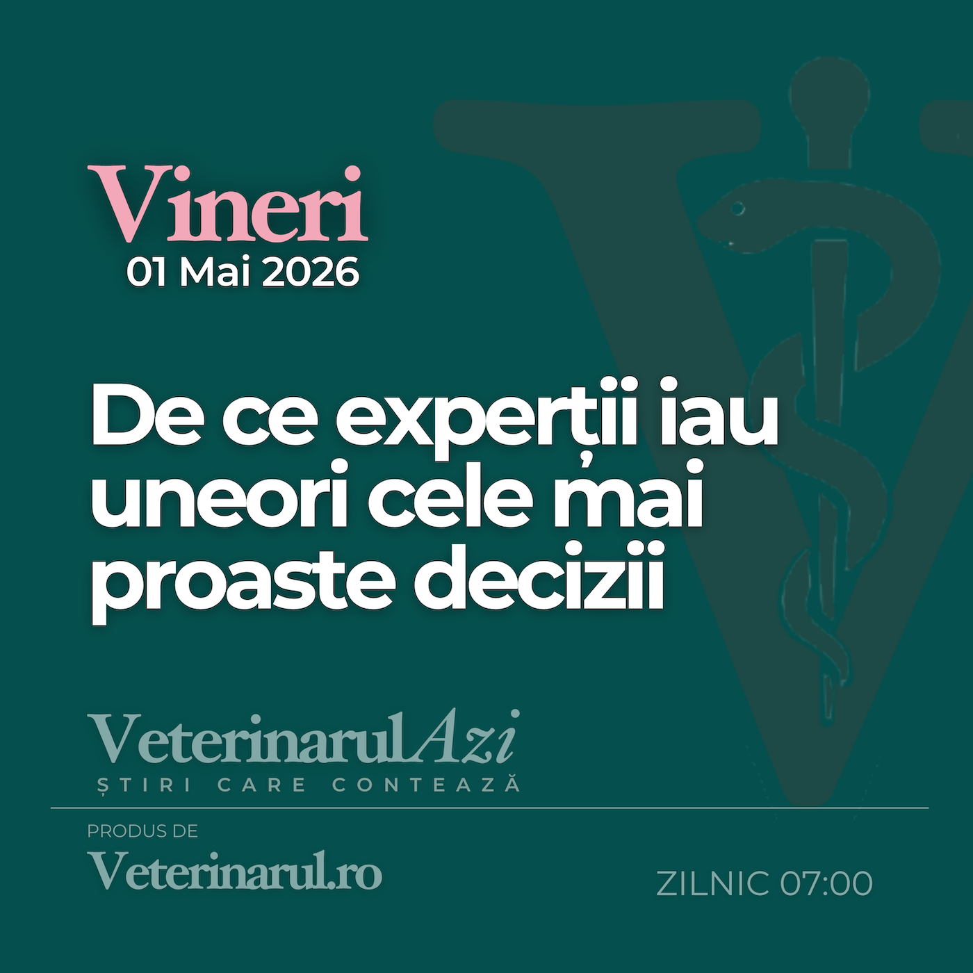 Veterinarul Azi Vineri 01.05.2026 episode artwork