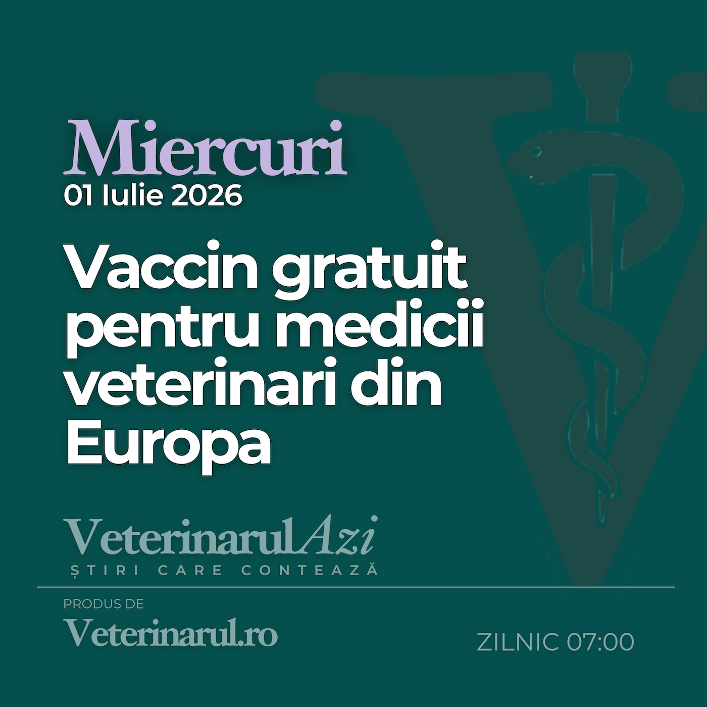 Veterinarul Azi Miercuri 01.07.2026 episode artwork