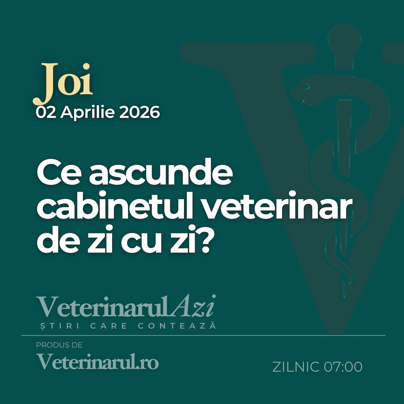 Ascultă aici știrile - Veterinarul Azi - Joi 02 Aprilie episode artwork
