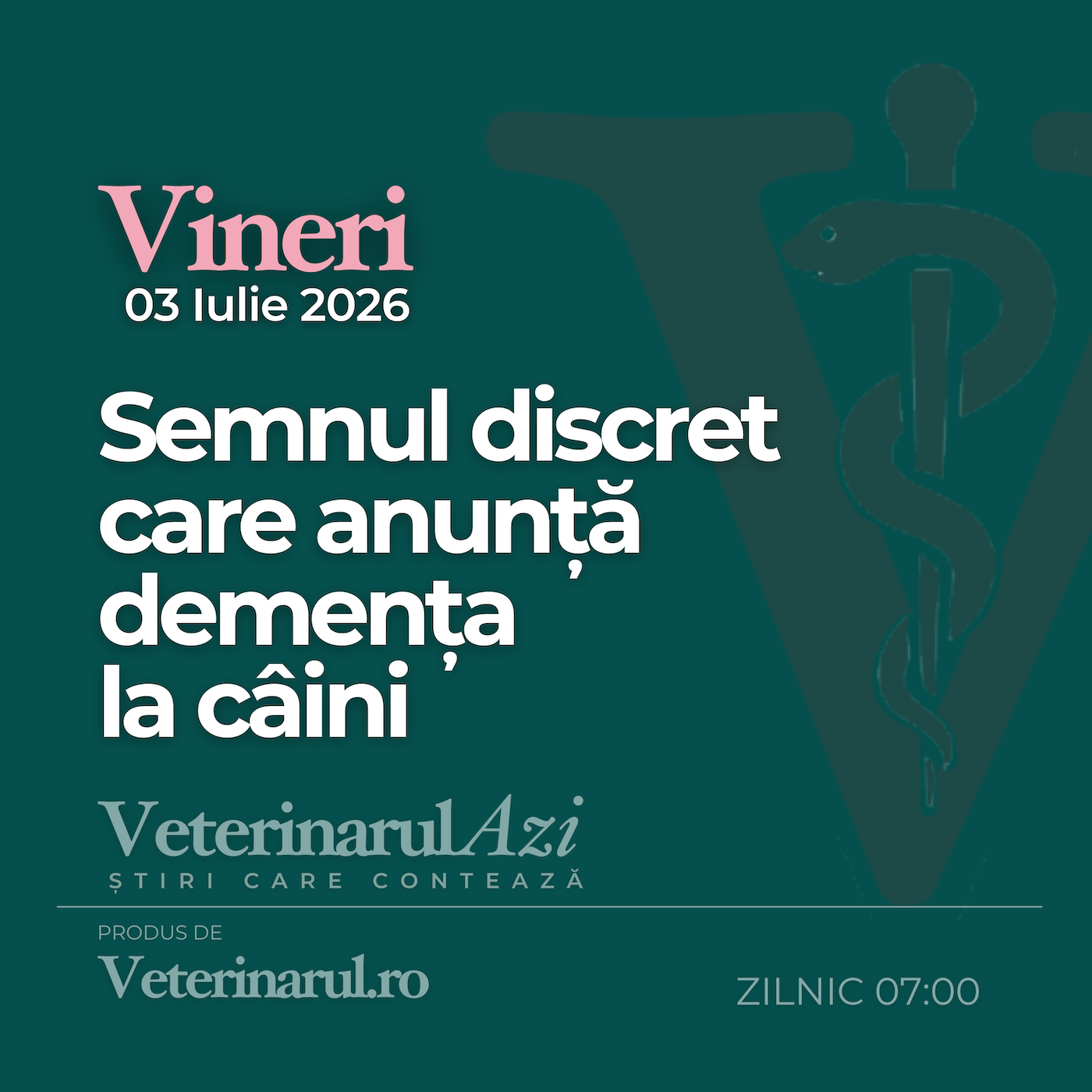 Veterinarul Azi Vineri 03.07.2026 episode artwork