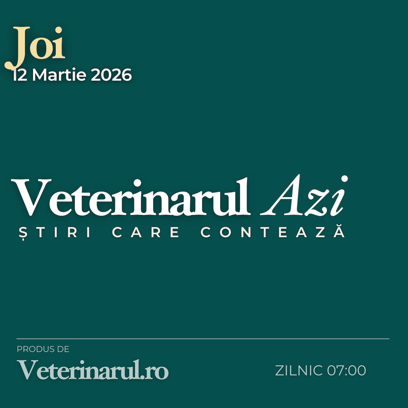 Veterinarul Azi 12.03.2026 episode artwork