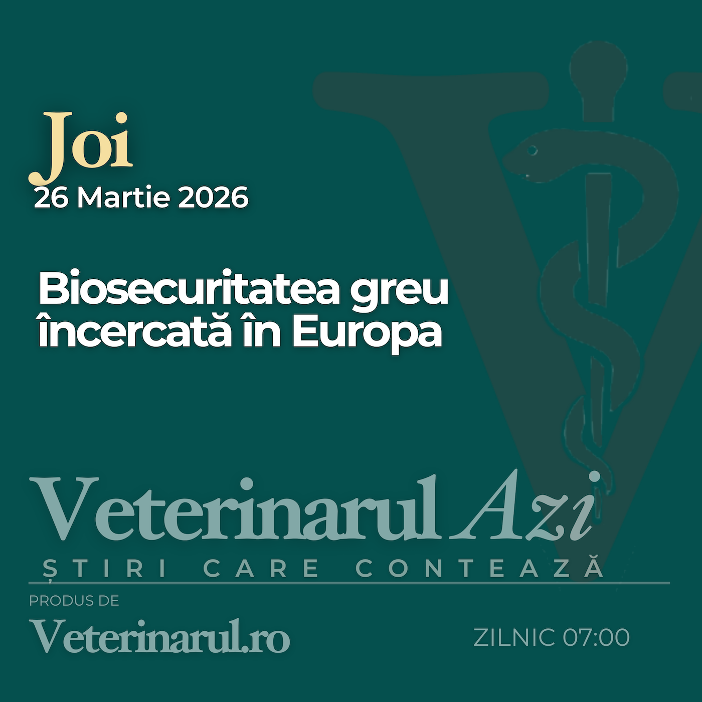 Veterinarul Azi Joi 26.03.2026 episode artwork