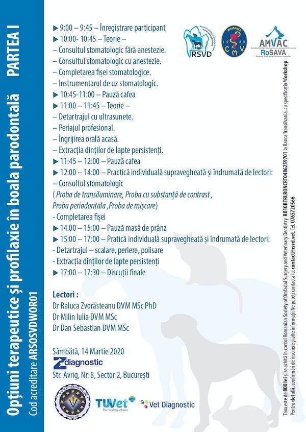 program workshop stomatologie veterinara