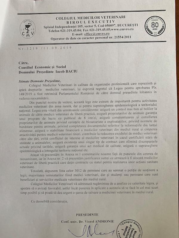 scrisoare ces
